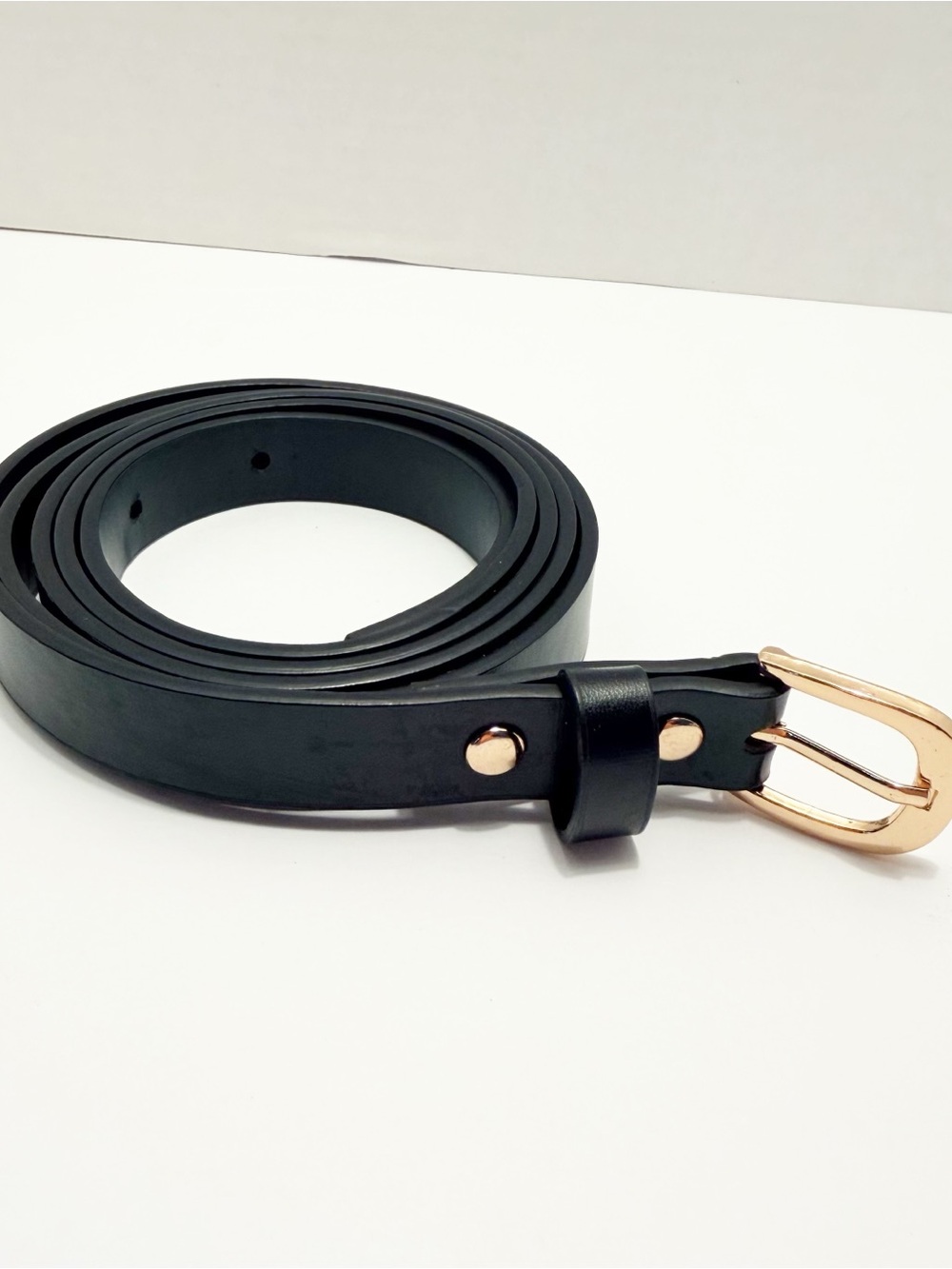 52” Classic Black Women’s Belt with Gold Buckle